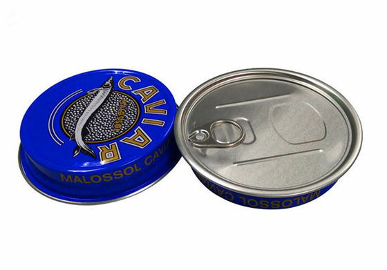 3.5oz 7oz δαχτυλίδι τραβήξτε χαβιάρι συσκευασία δοχείο, Αλουμινένιο χαβιάρι κονσερβοειδές κουτί