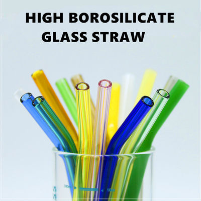 Ανθεκτικό στη θερμότητα ποτό Borosilicate γυάλινο άχυρο φιλικό προς το περιβάλλον