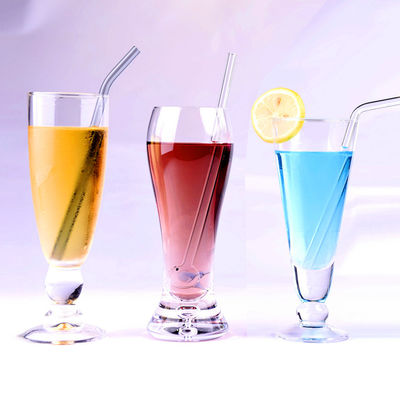 Ανθεκτικό στη θερμότητα ποτό Borosilicate γυάλινο άχυρο φιλικό προς το περιβάλλον